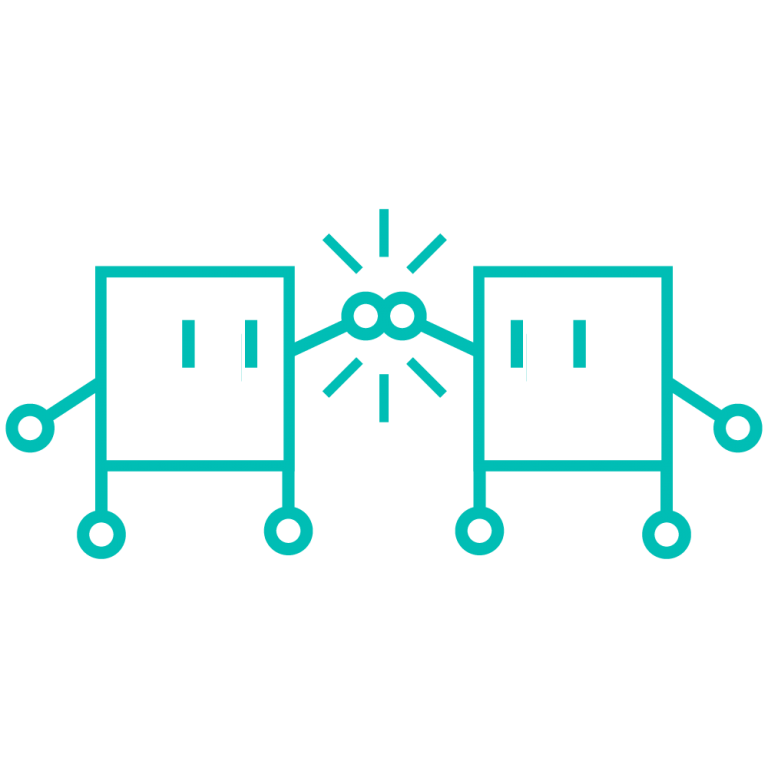 Logo robbot figurer som High-fiver